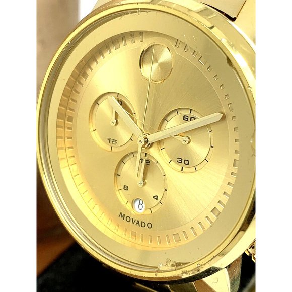 Movado Accessories Movado Mens Watch 360278 Bold Gold Dial Swiss